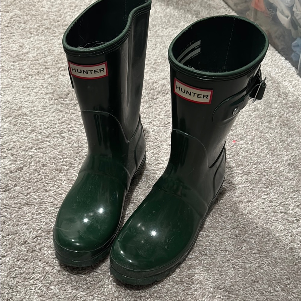 Hunter Green Rain Boots